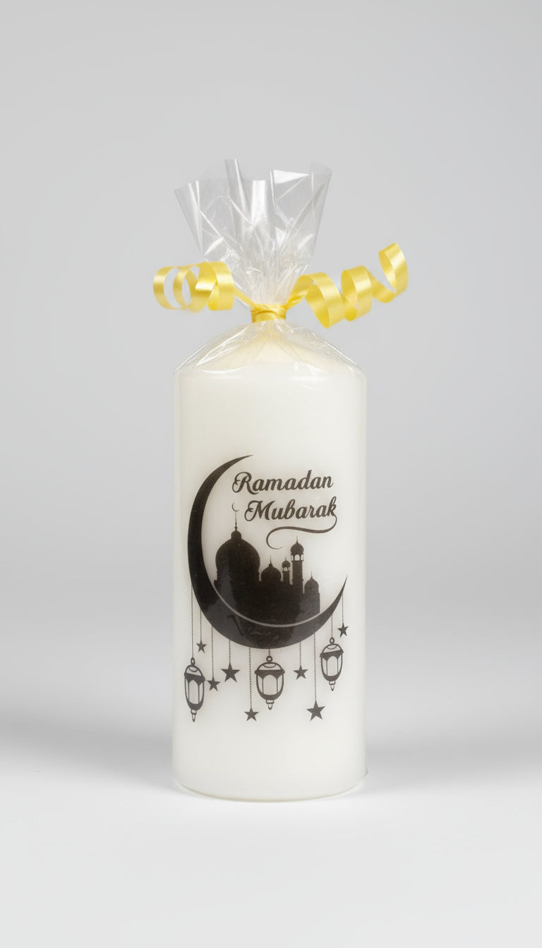 Ramadan candle gift wrapped