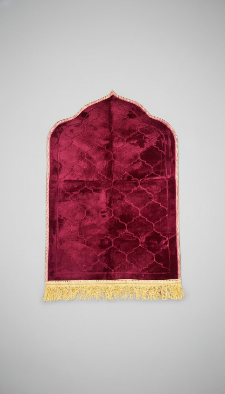Islamic padded large prayer mats mosque shaped simple design