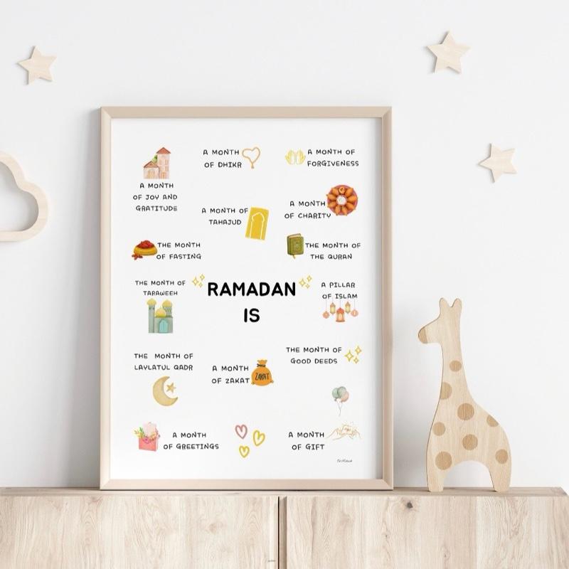 Ramadan Print | Islamic Wall Art & Décor | Ramadan Poster & Gift | Muslim Home Décor | Islamic Home-school Print