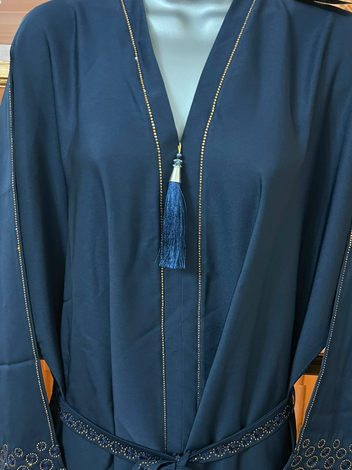 Elegant Abaya with Rich Design Belt - Stylish, Comfortable, and Perfect for Special Occasions | Best Eid Gift & Wear 54" Standard Size