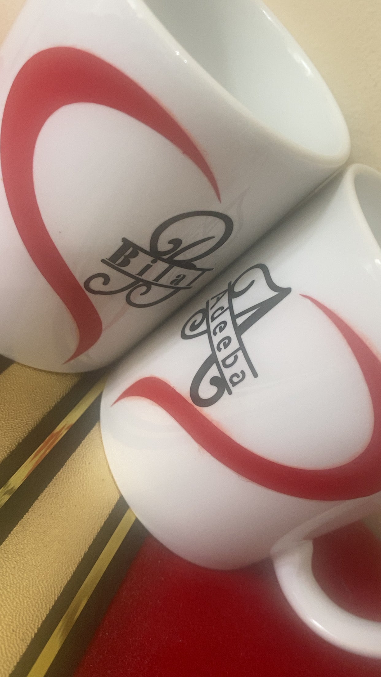 Personalised set of 2 mugs