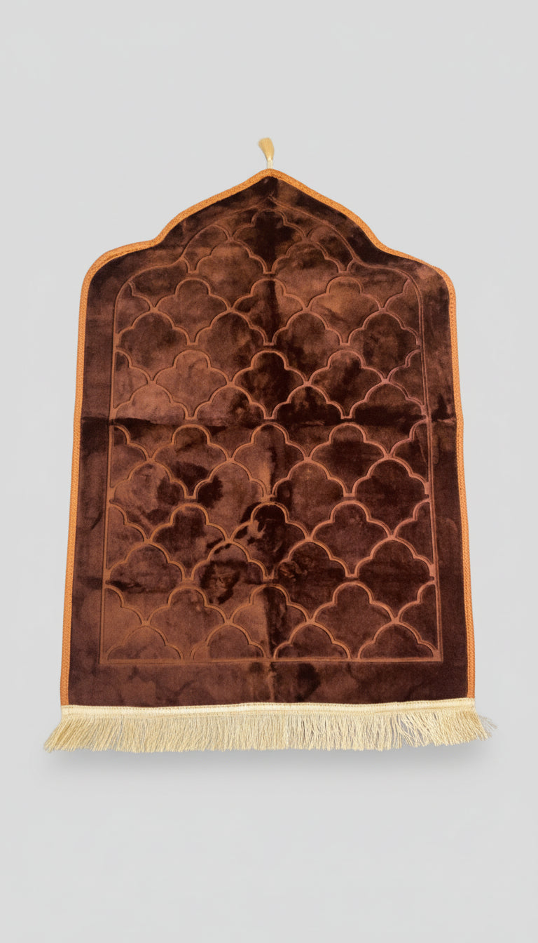 Islamic padded large prayer mats mosque shaped simple design