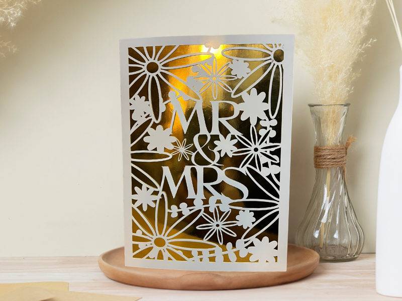 Custom Greeting Card with Name & Message | Personalized for Wedding & Anniversary