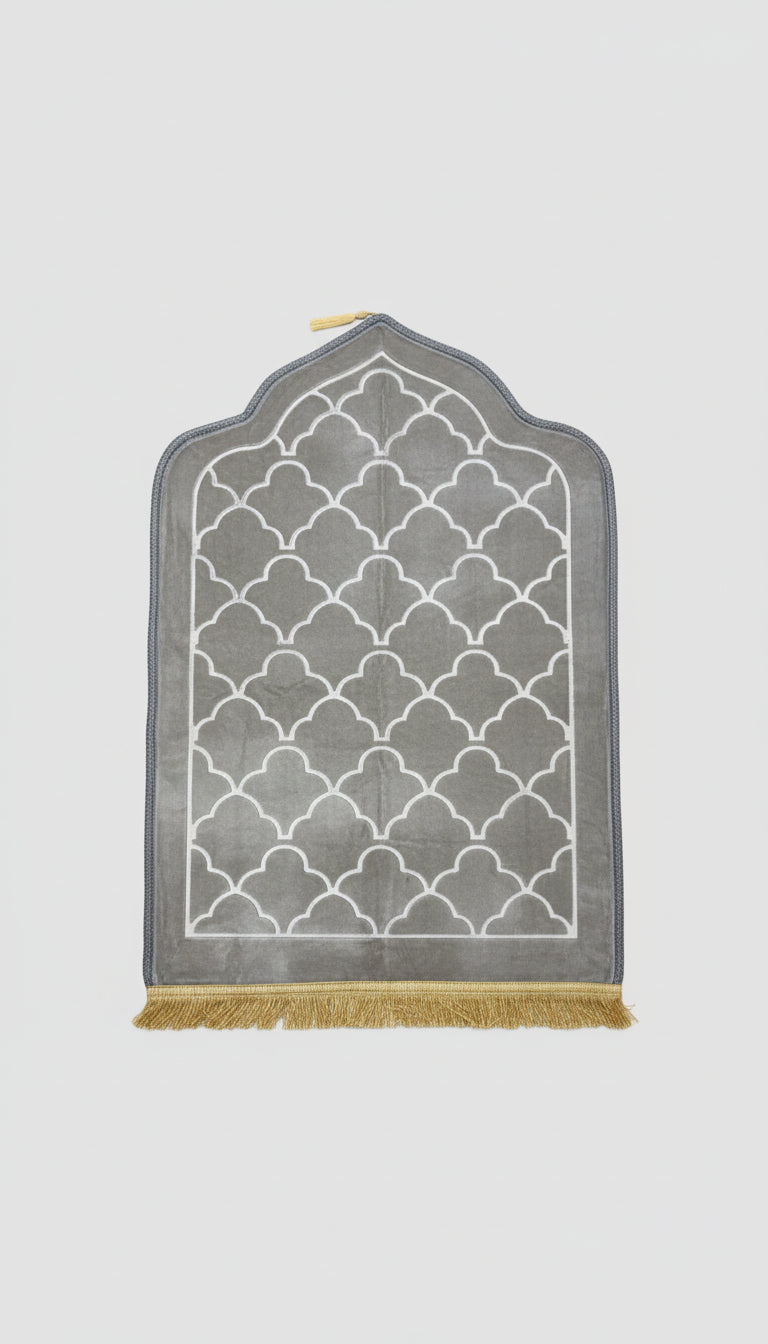 Islamic padded large prayer mats mosque shaped simple design