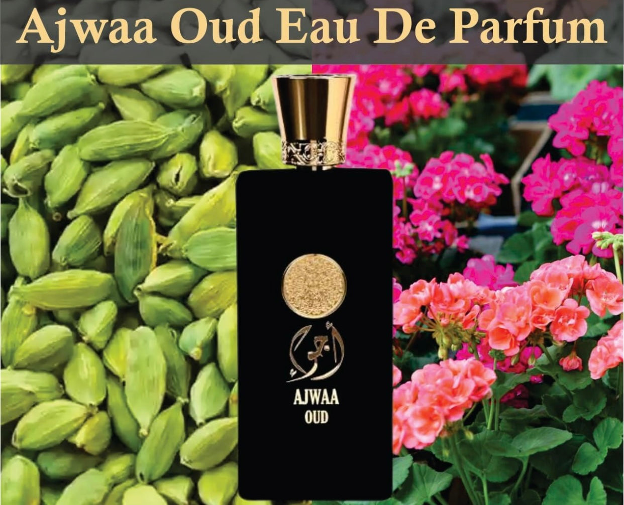 Ajwaa Oud Black Nusuk | Ajwa Oud Edp Unisex Eau de Parfum 100ml | Floral,Oud and Cedarwood Fragrance