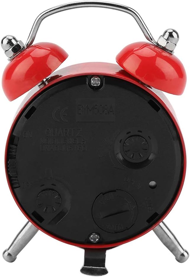 Mini Double Bell Alarm Clock – 5cm Retro Quartz Clock for Kitchen, Bedroom & Living Room – Cute & Loud, Perfect Gift Idea