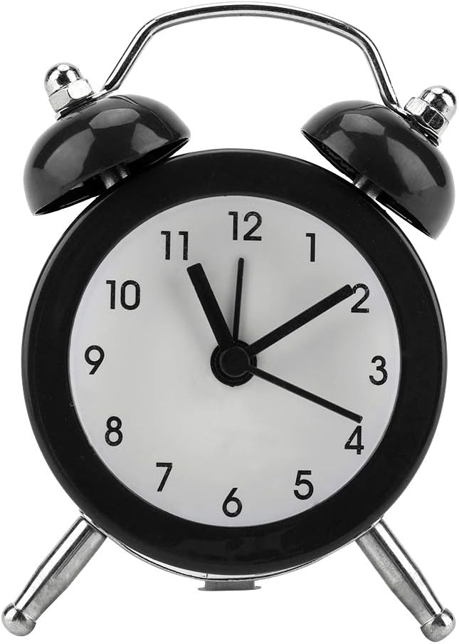 Mini Double Bell Alarm Clock – 5cm Retro Quartz Clock for Kitchen, Bedroom & Living Room – Cute & Loud, Perfect Gift Idea