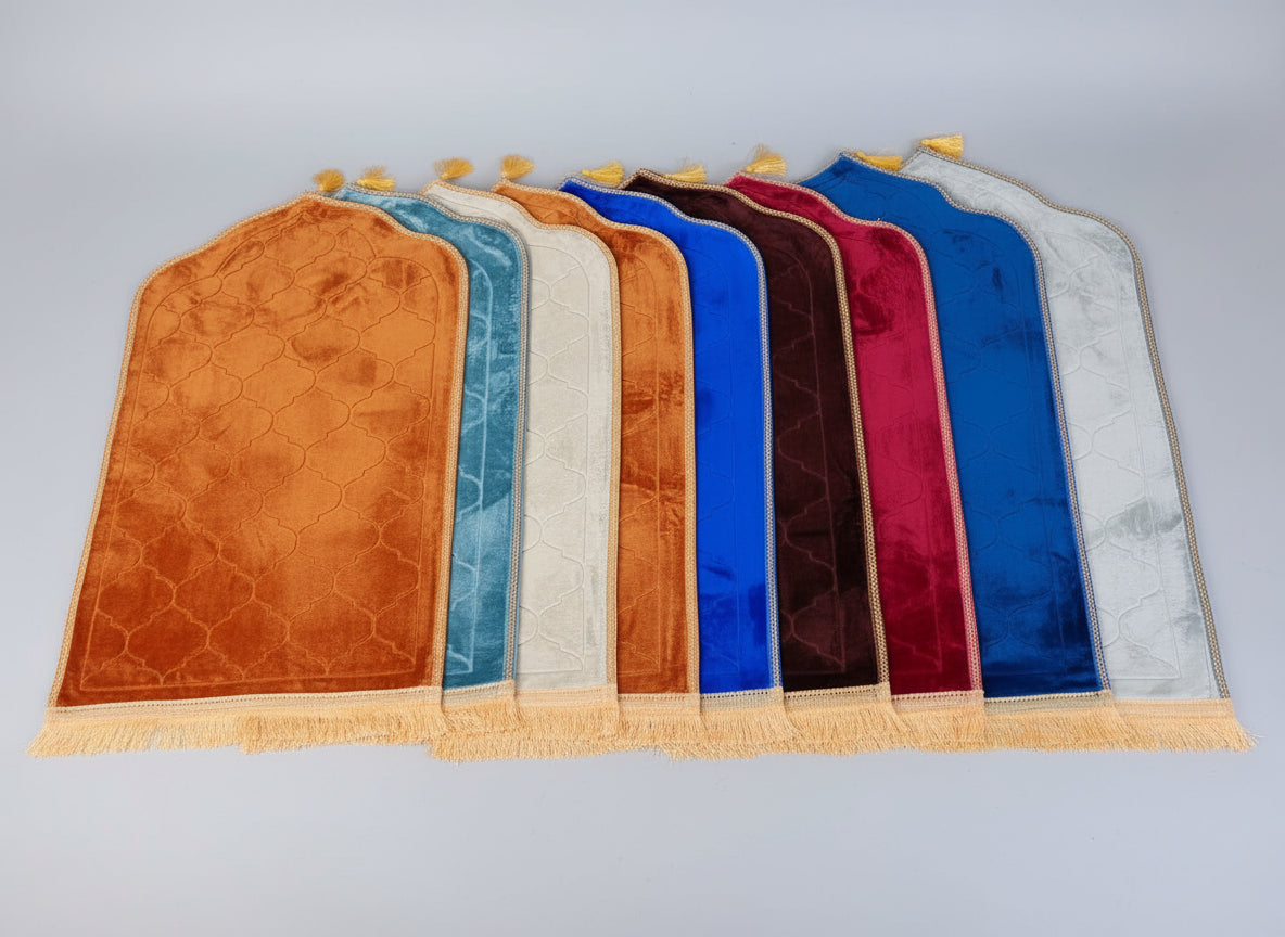 Padded full size Islamic mosque shaped prayer mats