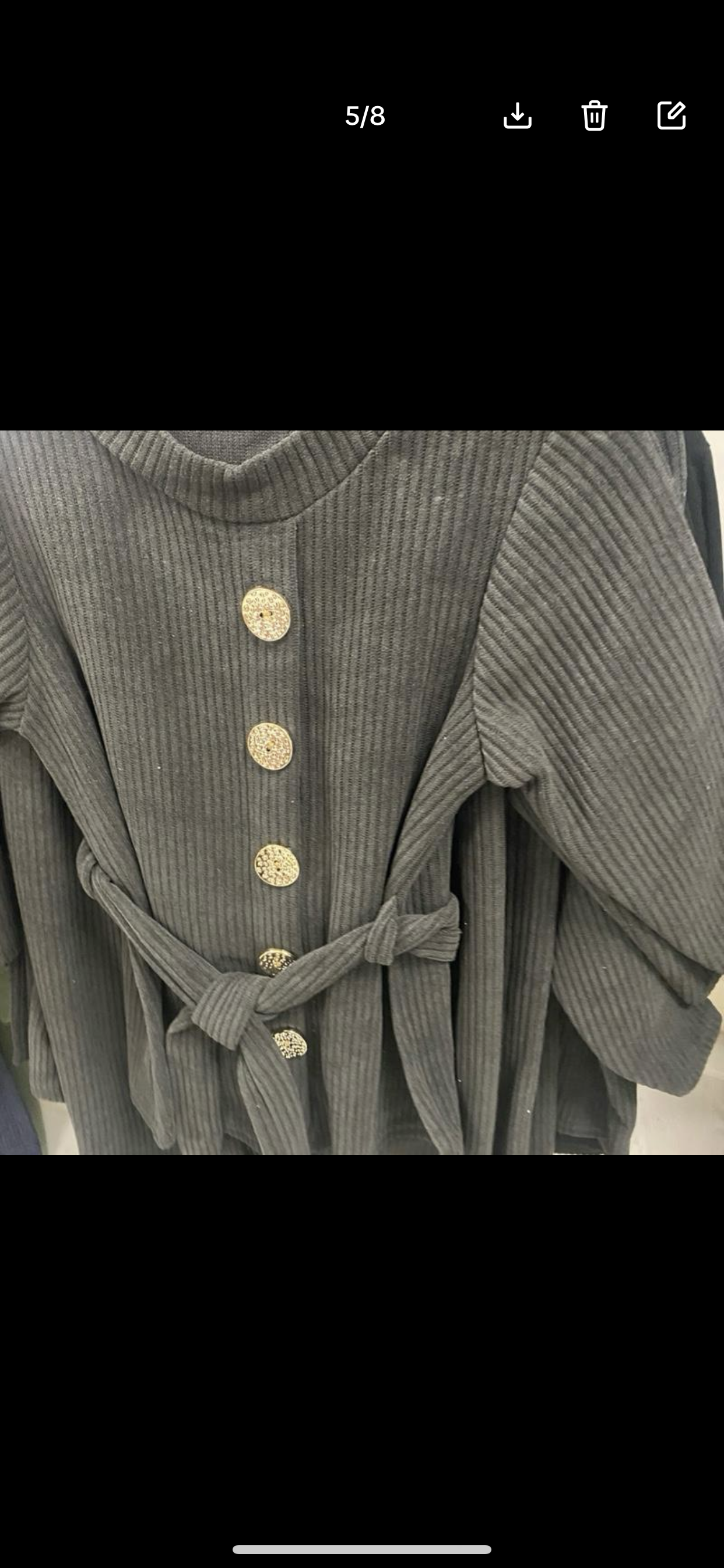 Girls 2pc Set Warm Winter Coord with Gold Buttons and Ribbed Texture velvet 3-14 years