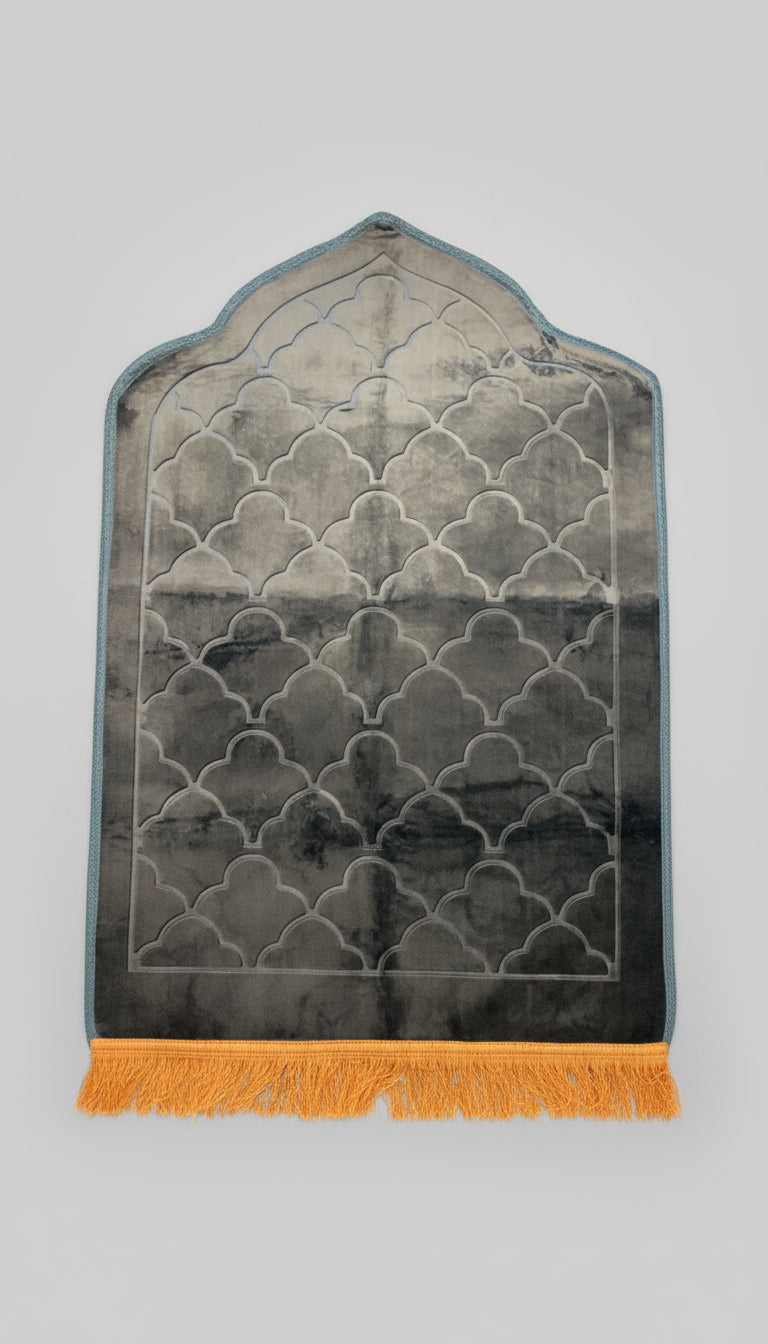 Islamic padded large prayer mats mosque shaped simple design