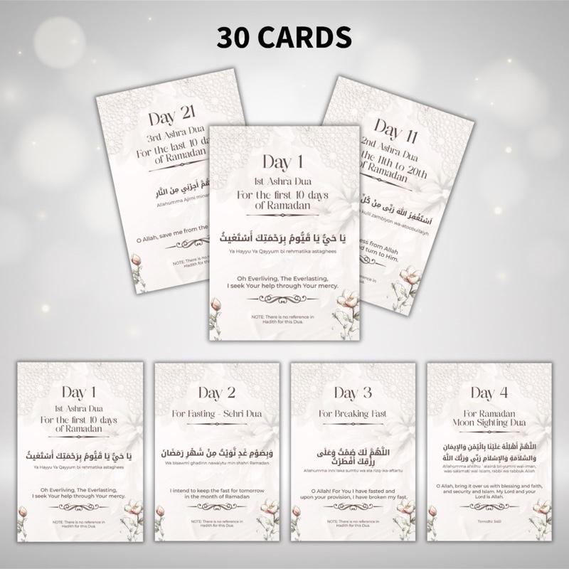 Ramadan Dua Cards – 30 Beautifully Handcrafted Pocket-Sized Islamic Cards for Daily Reflection & Spiritual Guidance