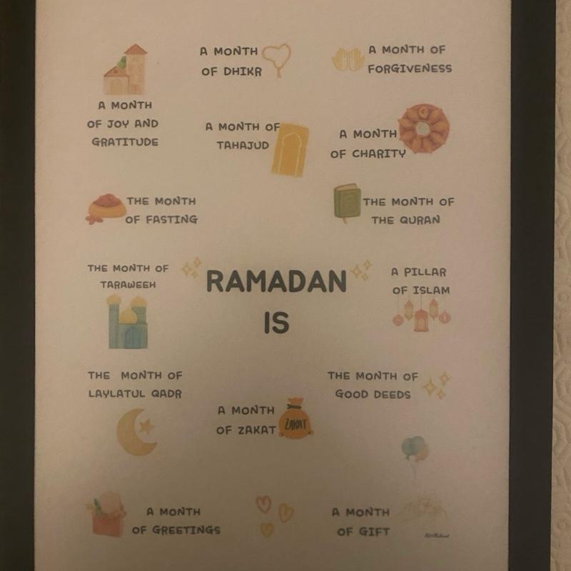 Ramadan Print | Islamic Wall Art & Décor | Ramadan Poster & Gift | Muslim Home Décor | Islamic Home-school Print