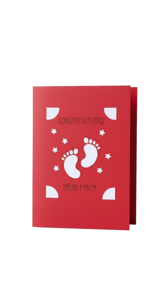 Personalized Baby Birth Announcement Card | Custom Name & Details Greeting Card and Keepsake