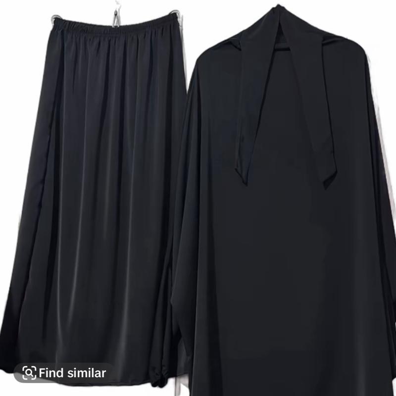 Stylish 2-Piece Jilbab Set for Women - Premium Muslim Prayer Dress, Free Size, Perfect for Everyday Wear