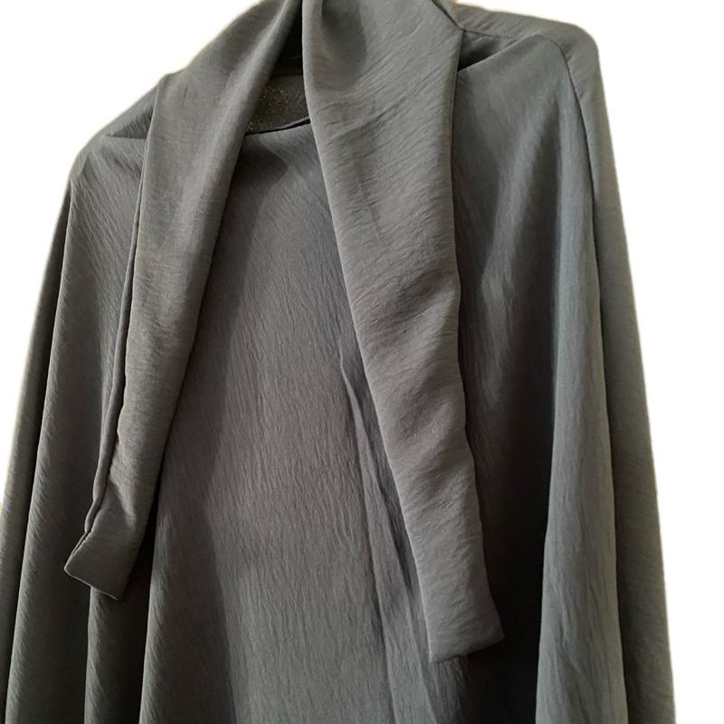 Luxurious Soft Crush Viscose Crepe Khimar Top for Women – Adjustable Tie-Back, Modest & Elegant Design