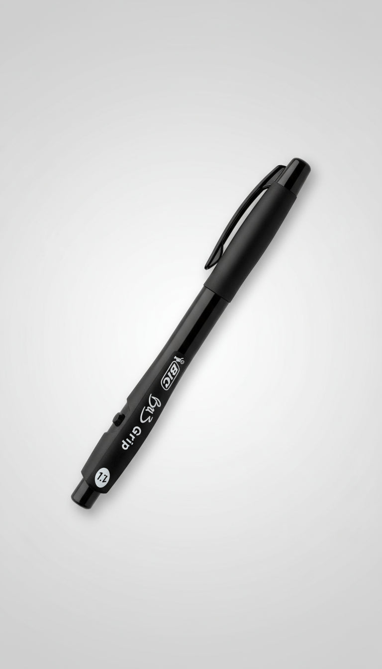 Personalised Black Bic Pen | Custom Name Printed | Smooth Writing Retractable Ballpoint – Gift for Office , School , or Events