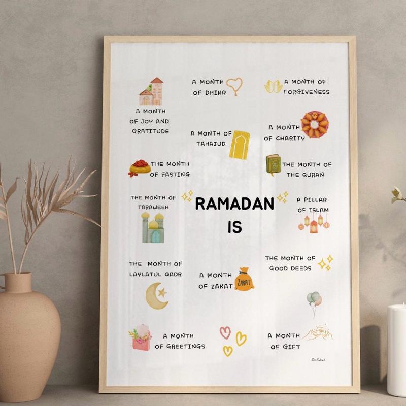 Ramadan Print | Islamic Wall Art & Décor | Ramadan Poster & Gift | Muslim Home Décor | Islamic Home-school Print