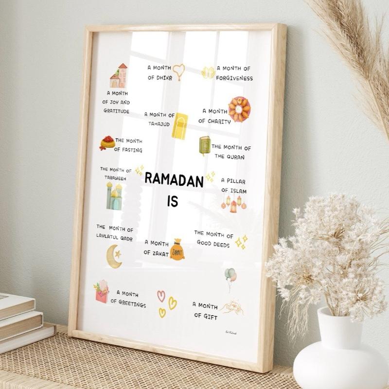 Ramadan Print | Islamic Wall Art & Décor | Ramadan Poster & Gift | Muslim Home Décor | Islamic Home-school Print