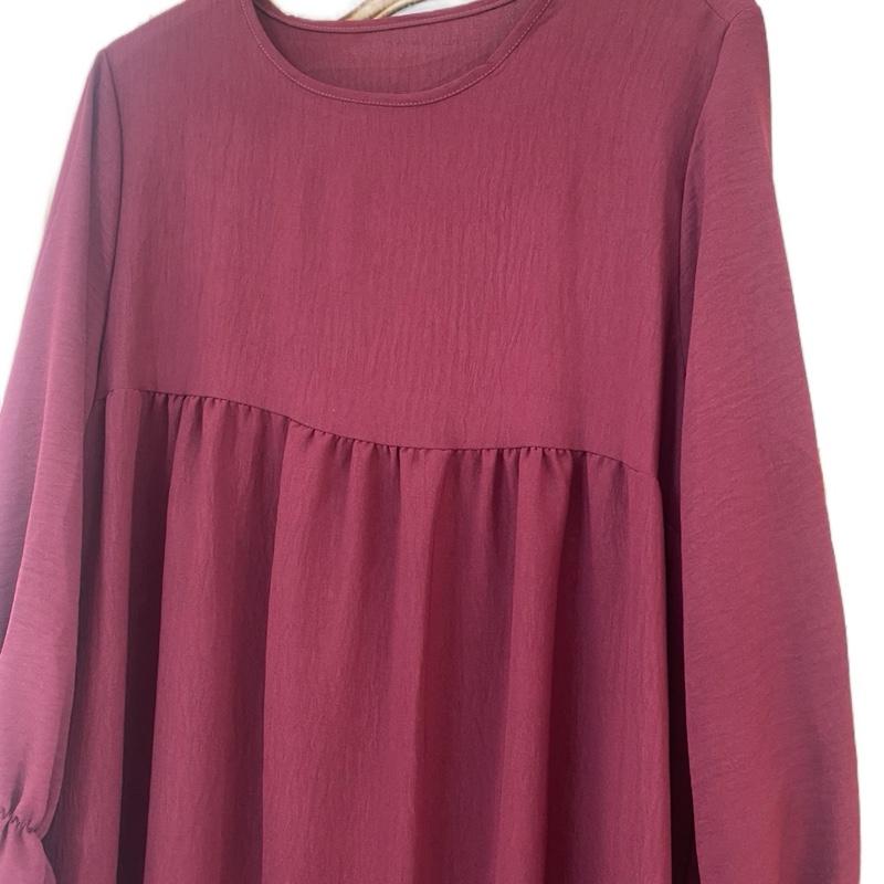 "Women's Wine Color Khimar Abaya Set – 1 or 2 Piece Islamic Traditional Dress – Long, Modest, Comfortable Outfit for Ramadan, Eid, Formal or Everyday Wear"