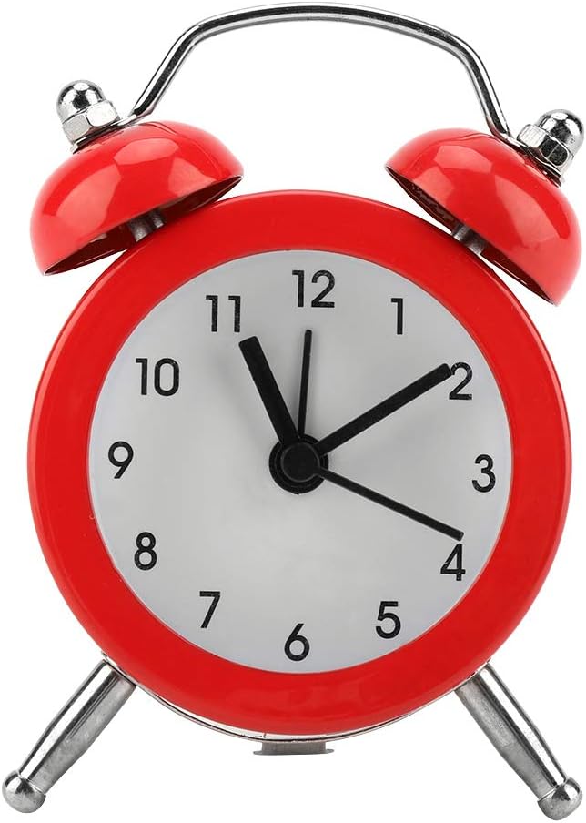 Mini Double Bell Alarm Clock – 5cm Retro Quartz Clock for Kitchen, Bedroom & Living Room – Cute & Loud, Perfect Gift Idea