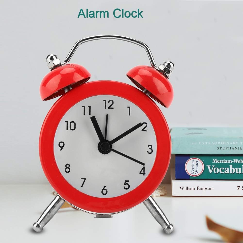 Mini Double Bell Alarm Clock – 5cm Retro Quartz Clock for Kitchen, Bedroom & Living Room – Cute & Loud, Perfect Gift Idea