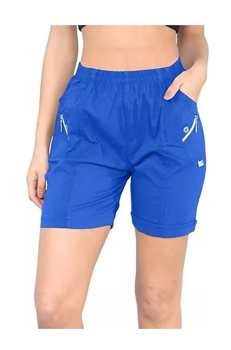 Ladies' Stretchy Capri Shorts – Comfy Summer Short Pants in Cherry Berry – Sizes 8-24 Womenswear