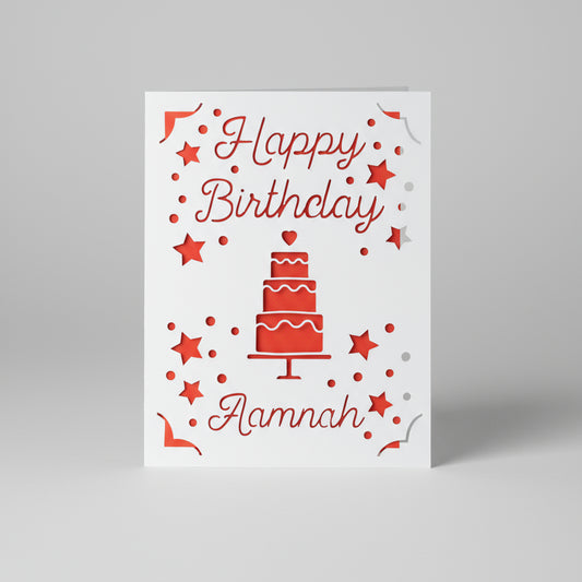 Custom Greeting Card | Personalized Birthday & Thank You Card with Name & Message Keepsake