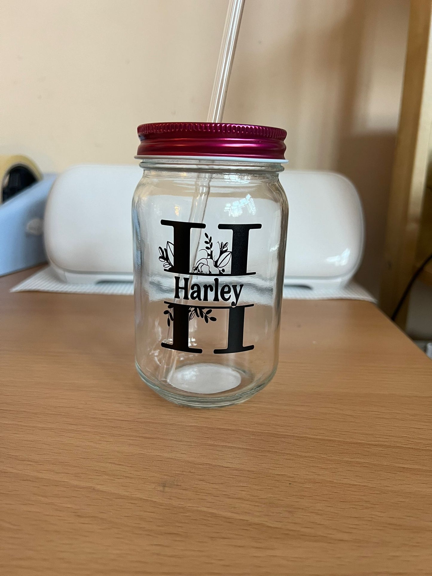 Personalised Glass Water Bottles with Straw Custom Name Elegant Design Durable, Eco-Friendly Reusable Drink Bottle for Everyday Use & Gifts