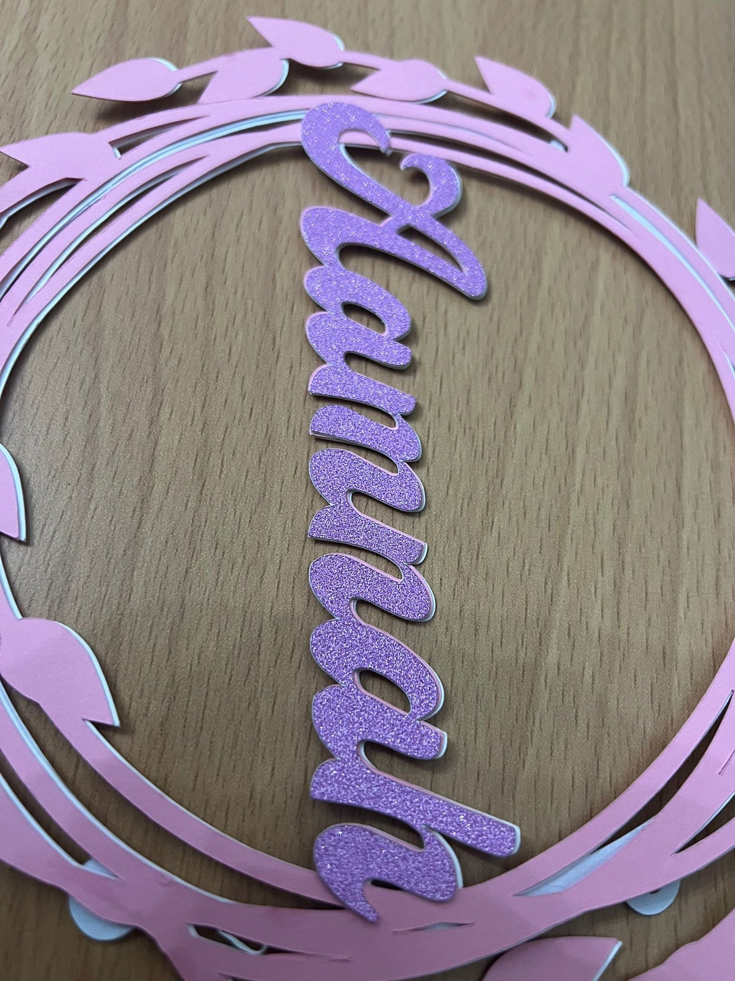 Custom Elegant Glitter Cardstock Cake Topper | Personalized with Name, Age, or Message | Unique Party Decoration