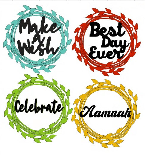 Personalised Cake Topper | Custom Name, Message, or Age | Glitter Cardstock with Wooden Stick | Elegant Party Decoration