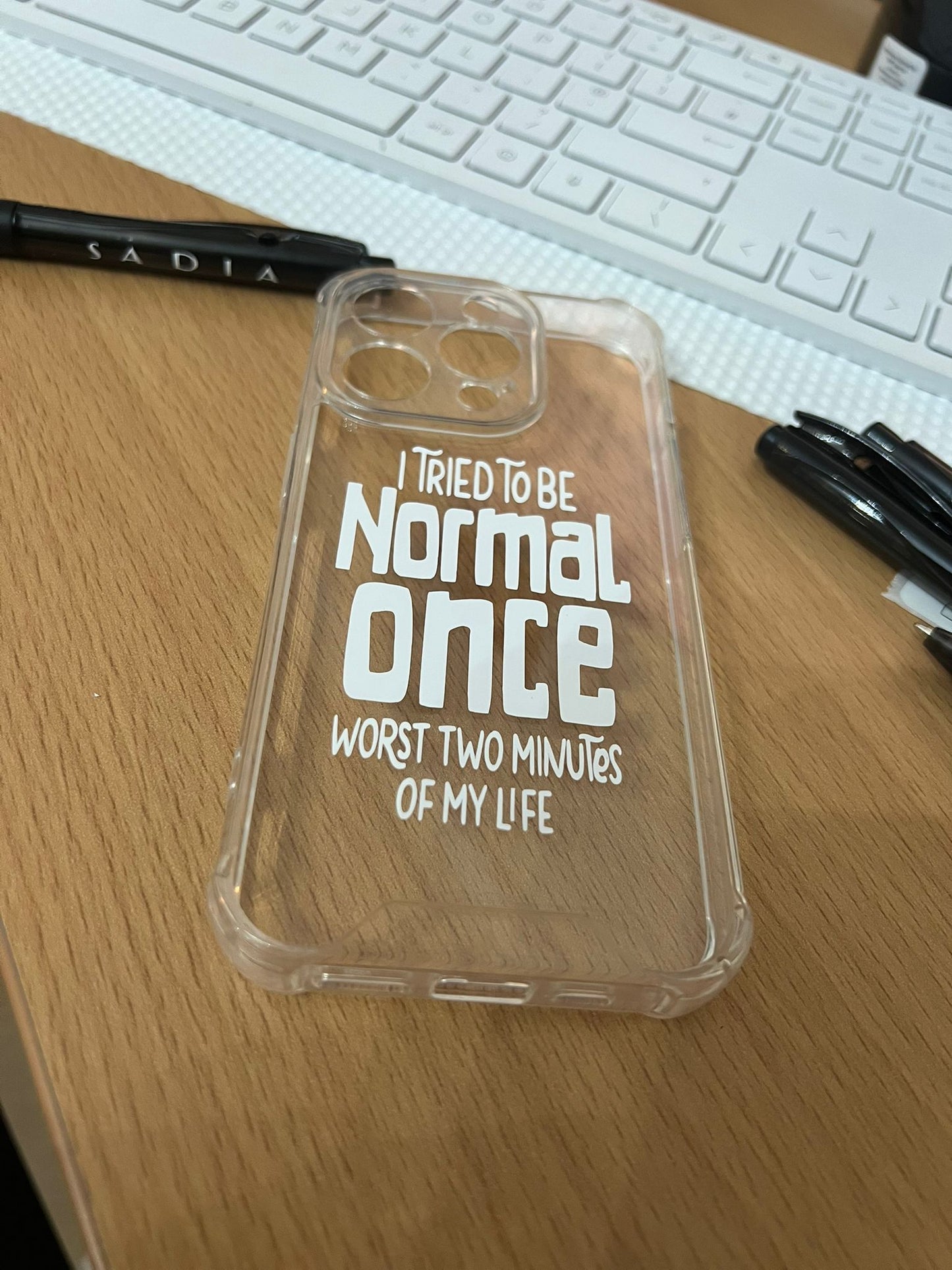 Personalised Clear iPhone Pro/Pro Max Case | Custom Name & Initial  | Transparent Protective Cover (Triple Camera Models)
