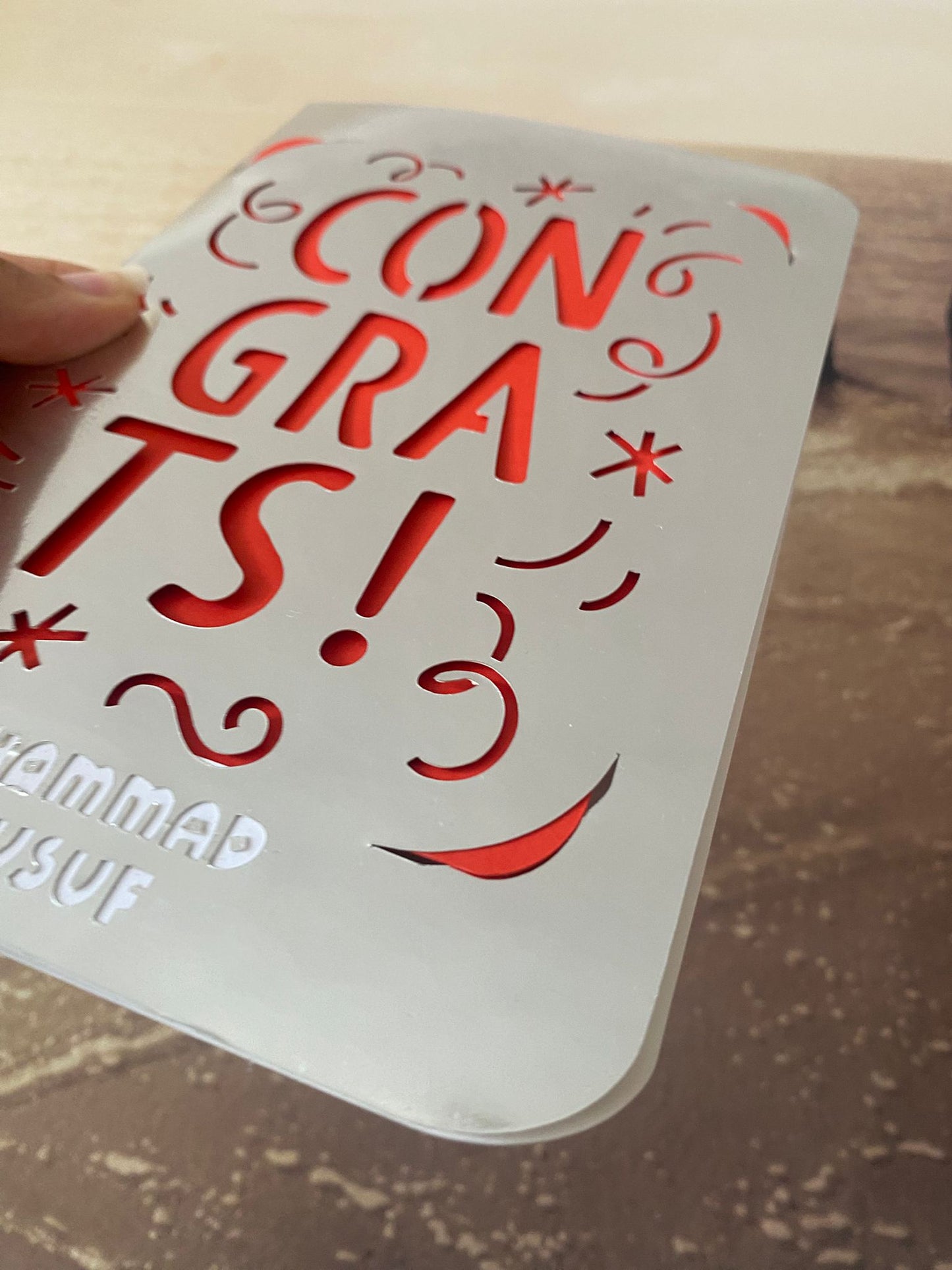 Custom Name & Details Congrats Card: A Personalized Greeting Card and Cherished Keepsake.