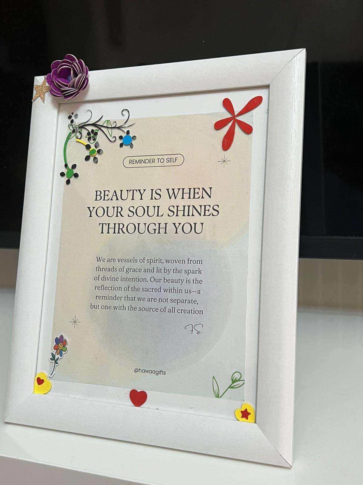 Personalized Inspirational Wall Art and Home Decor | Customizable Framed Inspirational Quote Prints – 6x8 | Glass & Wooden Frames