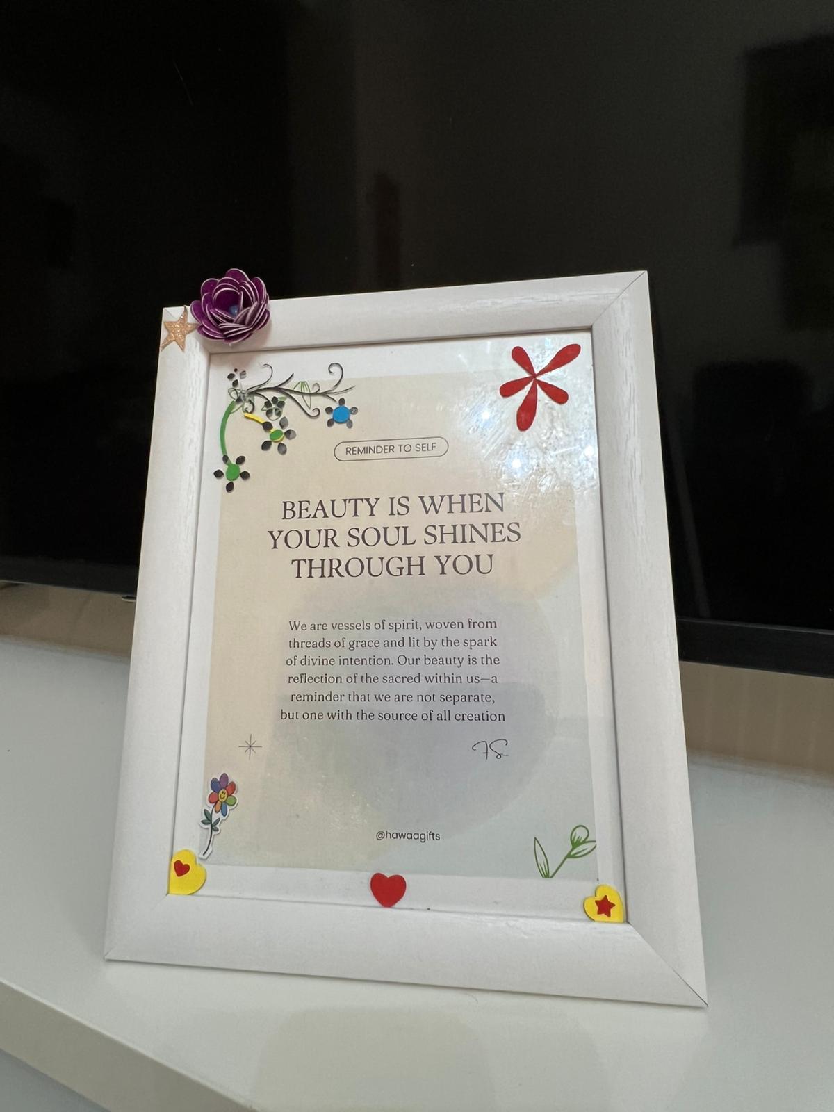 Personalized Inspirational Wall Art and Home Decor | Customizable Framed Inspirational Quote Prints – 6x8 | Glass & Wooden Frames