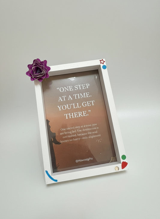 Personalized Inspirational Wall Art and Home Decor | Customizable Framed Inspirational Quote Prints – 4x6 | Glass & Wooden Frames