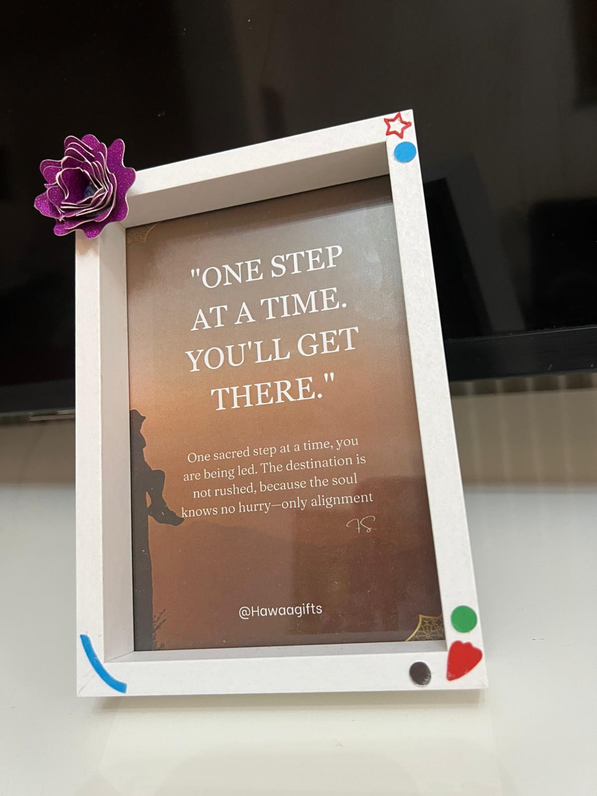 Personalized Inspirational Wall Art and Home Decor | Customizable Framed Inspirational Quote Prints – 4x6 | Glass & Wooden Frames