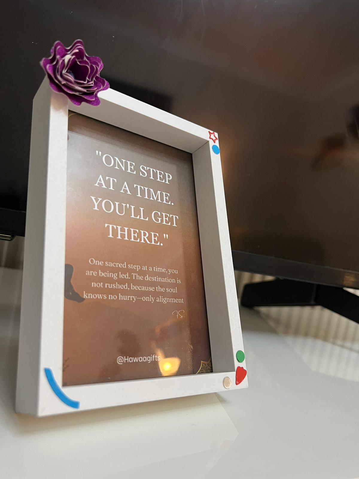 Personalized Inspirational Wall Art and Home Decor | Customizable Framed Inspirational Quote Prints – 4x6 | Glass & Wooden Frames