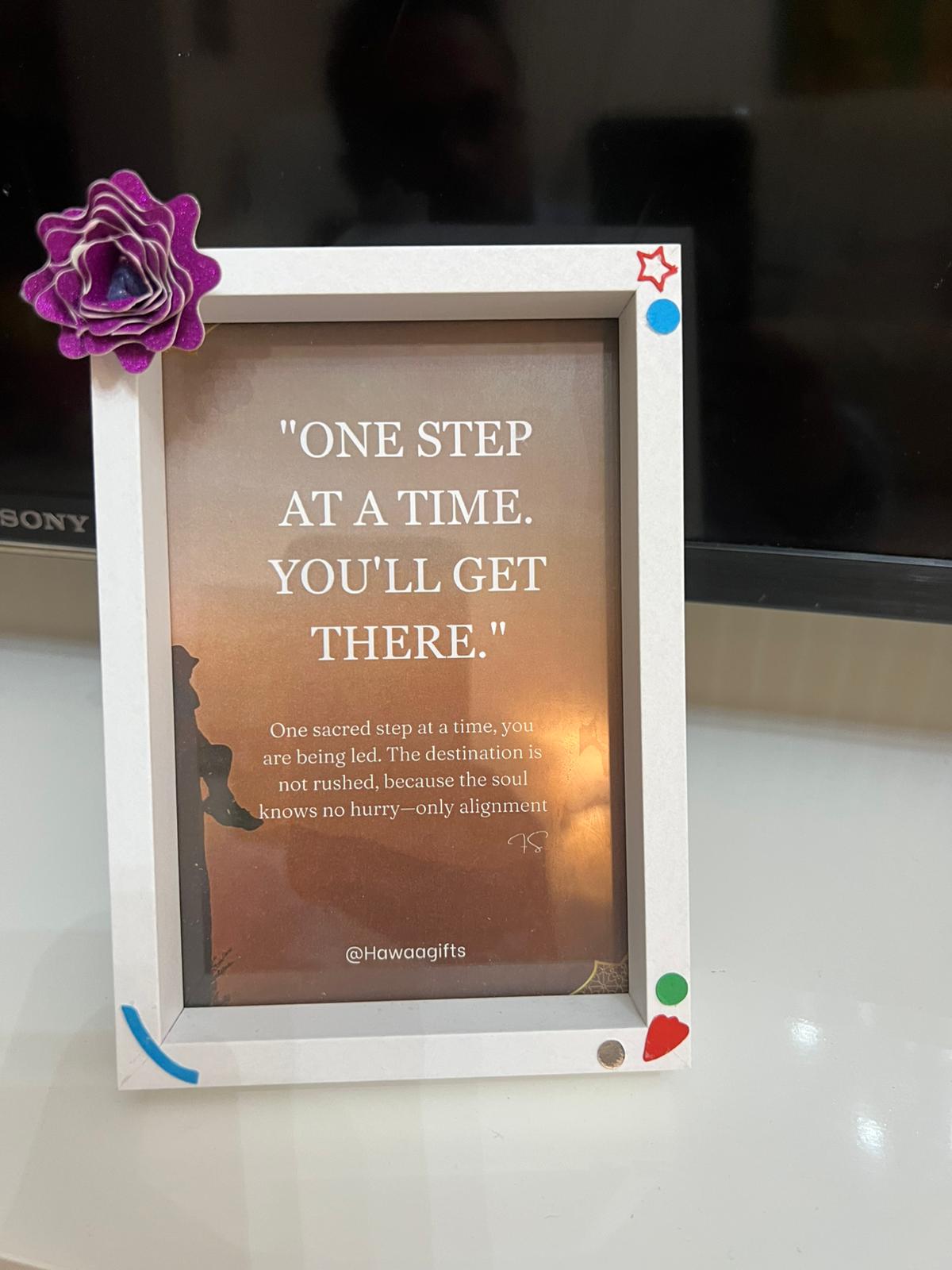 Personalized Inspirational Wall Art and Home Decor | Customizable Framed Inspirational Quote Prints – 4x6 | Glass & Wooden Frames