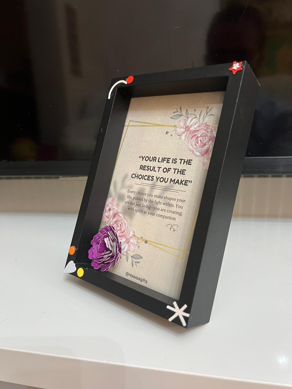 Personalized Inspirational Wall Art and Home Decor | Customizable Framed Inspirational Quote Prints – 4x6 | Glass & Wooden Frames