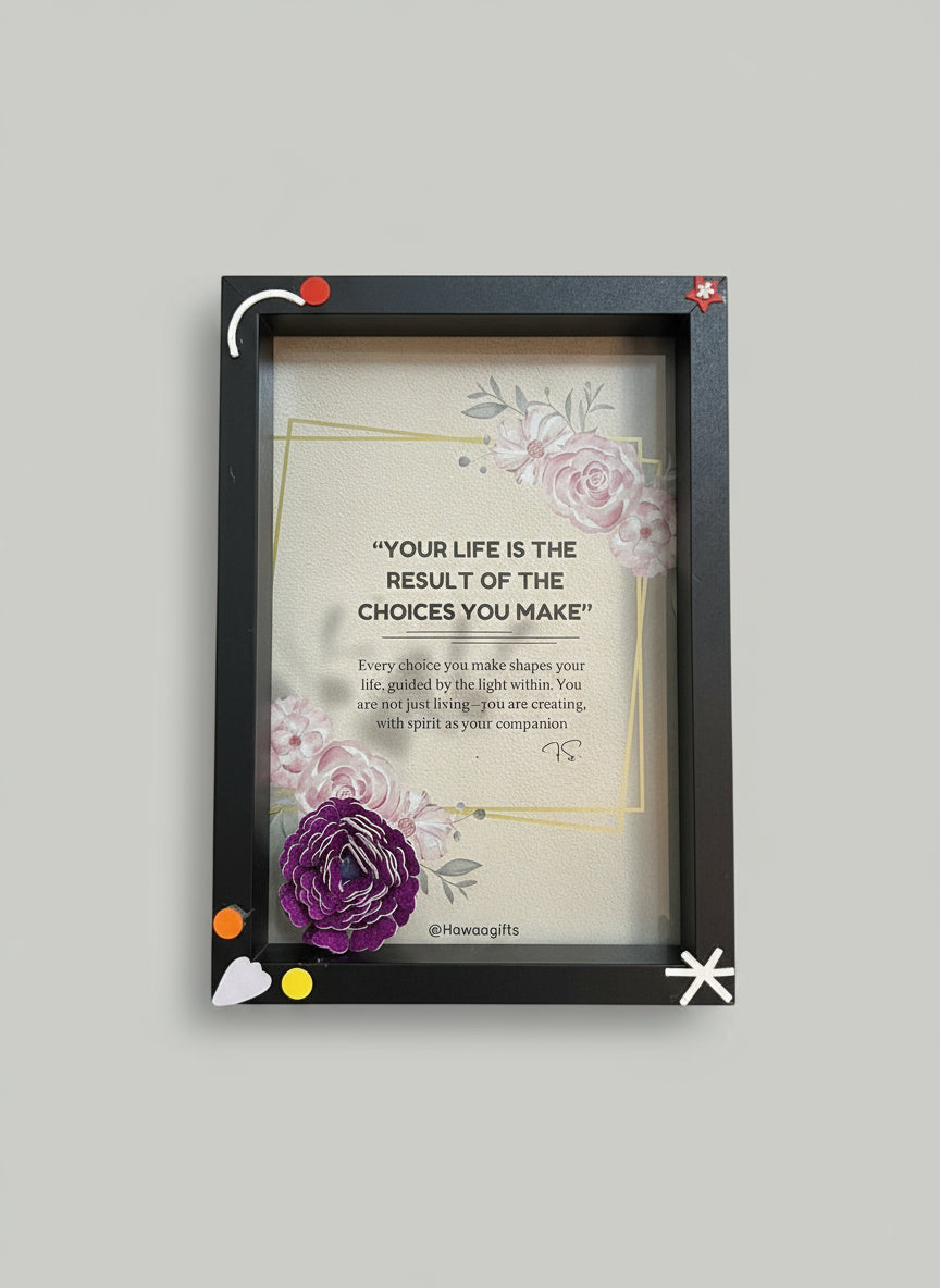Personalized Inspirational Wall Art and Home Decor | Customizable Framed Inspirational Quote Prints – 4x6 | Glass & Wooden Frames