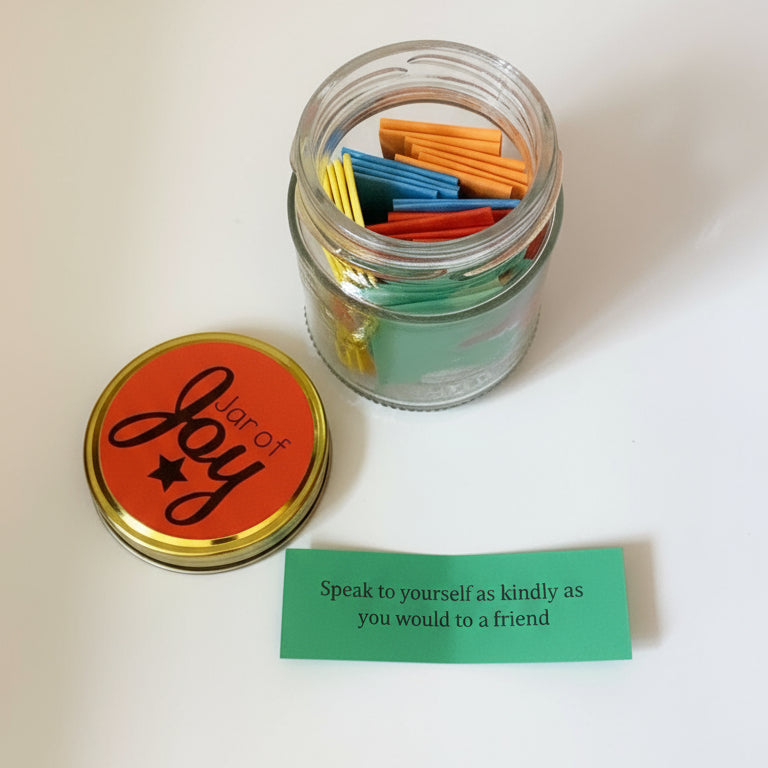 “Personalized Affirmation Jar – 30 Inspirational Self-Care Quotes & Daily Positive Notes for Mindfulness and Gifting”