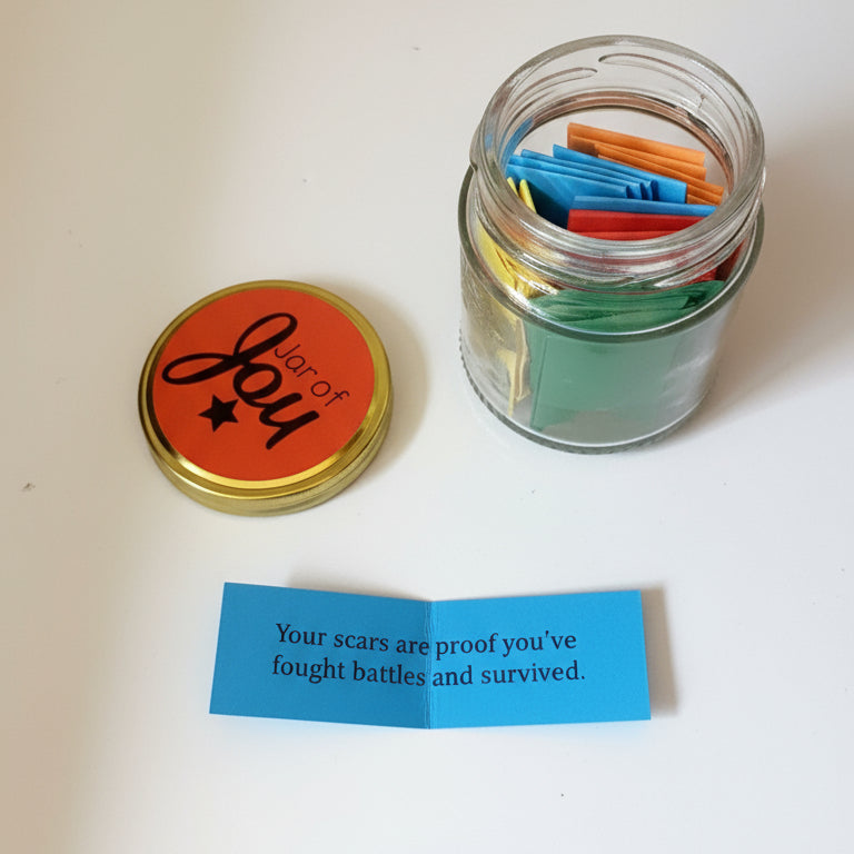 “Personalized Affirmation Jar – 30 Inspirational Self-Care Quotes & Daily Positive Notes for Mindfulness and Gifting”