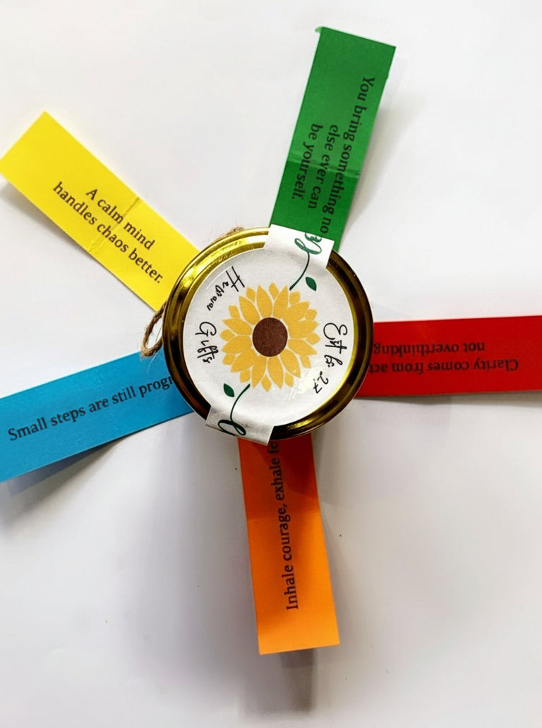 “Personalized Affirmation Jar – 30 Inspirational Self-Care Quotes & Daily Positive Notes for Mindfulness and Gifting”