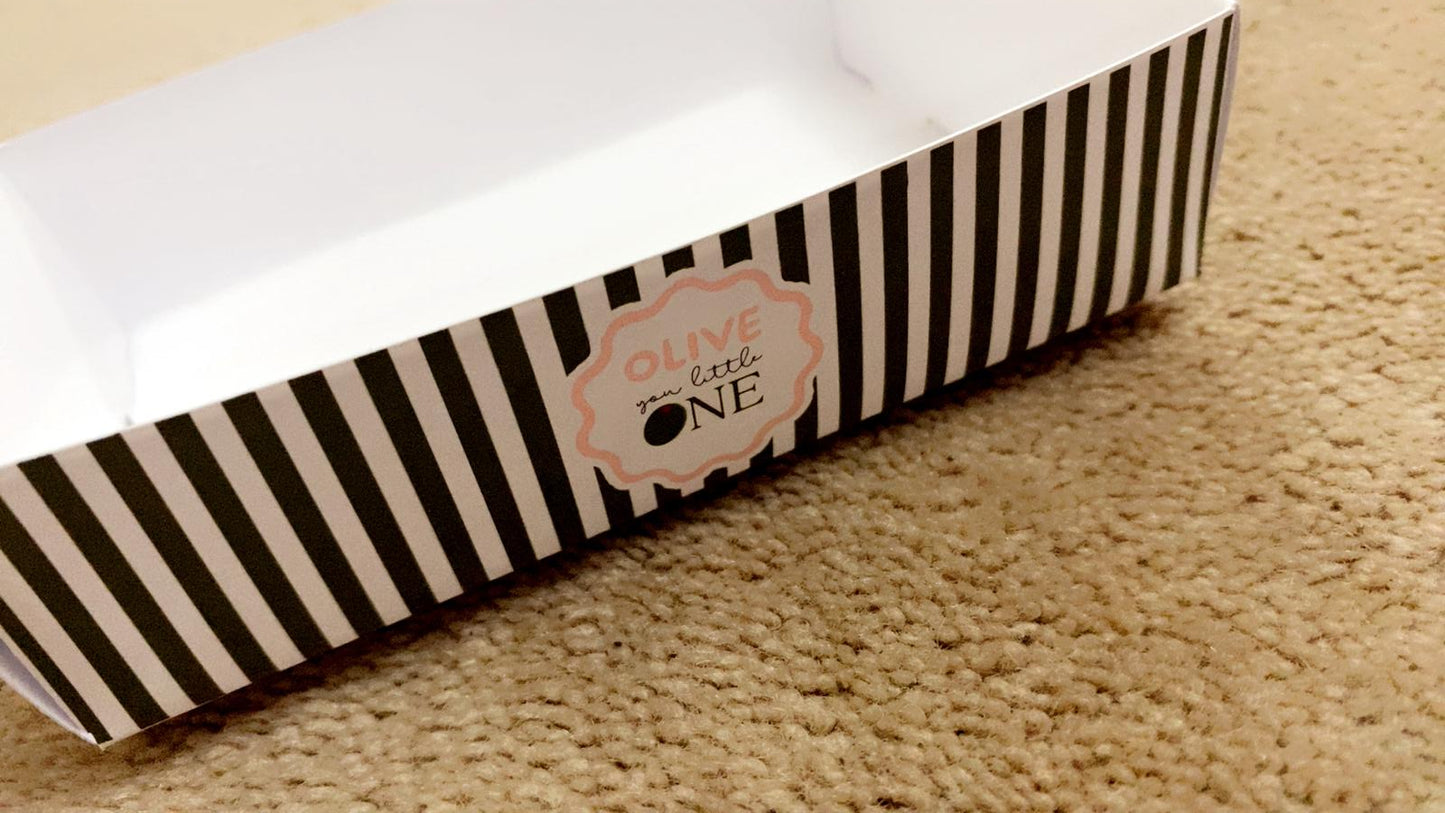 Personalized Birthday Serving Trays – Custom Name Design Paper Food & Snack Trays | Perfect for Birthday Parties, Celebrations & Special Events (Pack of 20)
