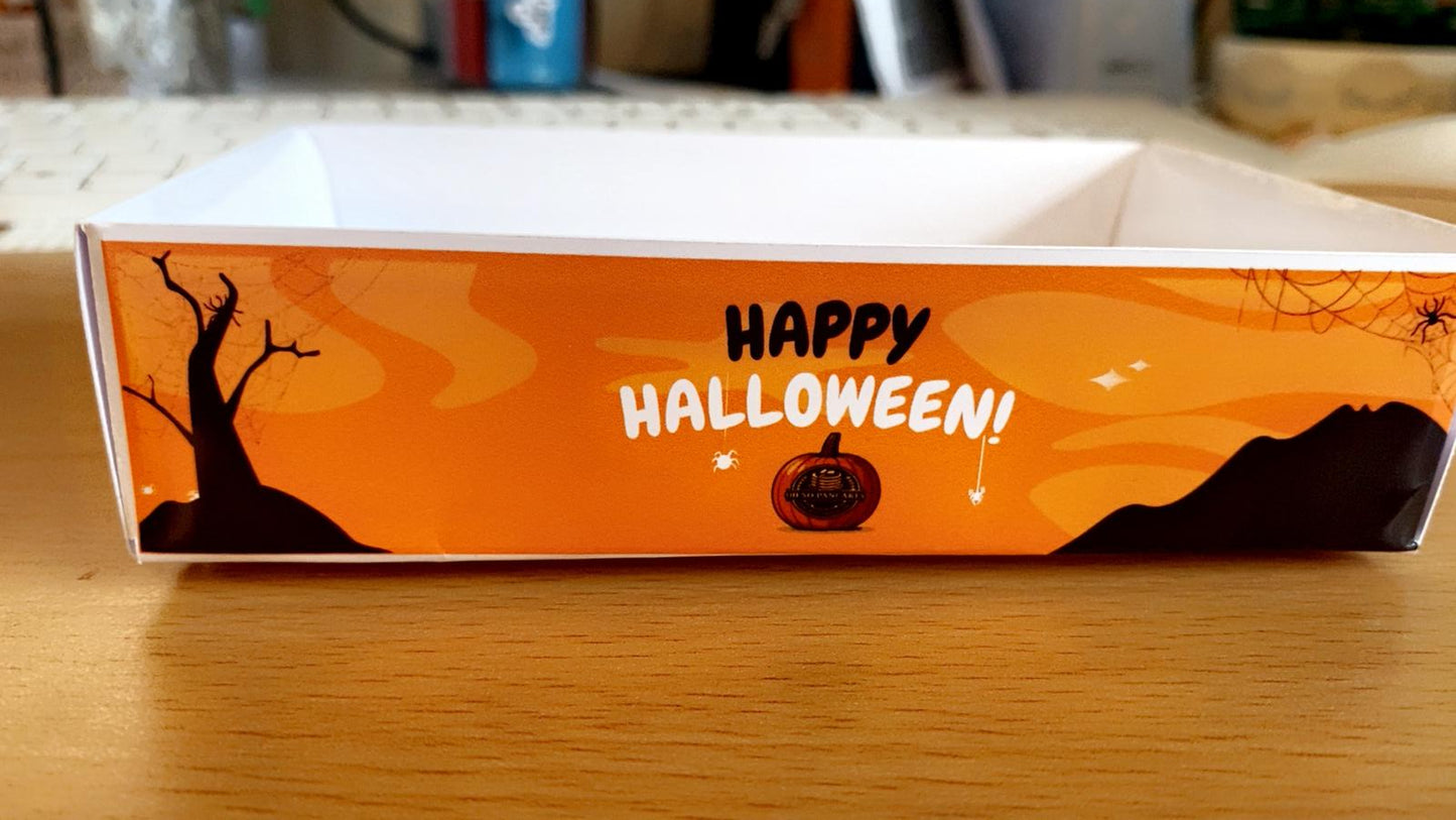 Halloween Personalized Serving Trays – Custom Name Design Paper Food & Snack Trays | Spooky Party Tableware for Halloween Events (Pack of 20)