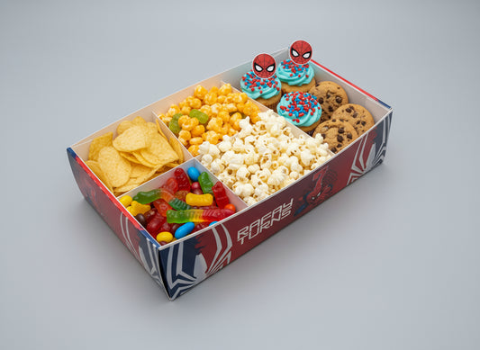 Spider-Man Theme Personalized Birthday Serving Trays – Custom Name Design Paper Food & Snack Trays | Perfect for Birthday Parties, Celebrations & Special Events (Pack of 20)