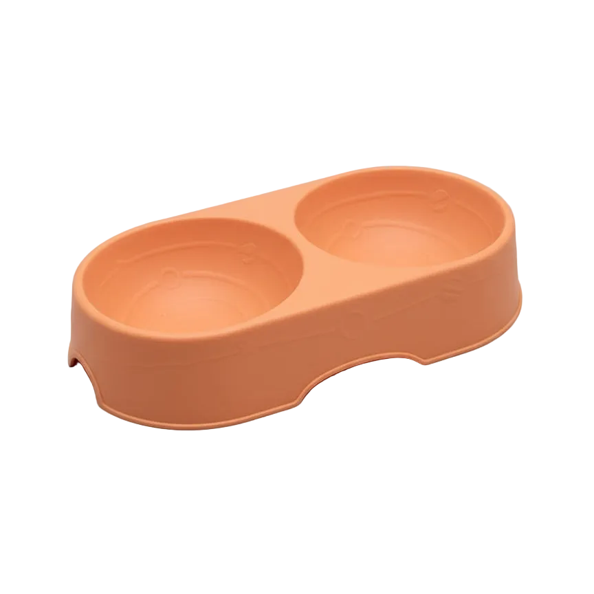 Custom Pet Name Feeding Bowl ( 25x13x5cm )( Available in 4 colors ) Sturdy Plastic Food & Water Bowl with Personalized Sticker