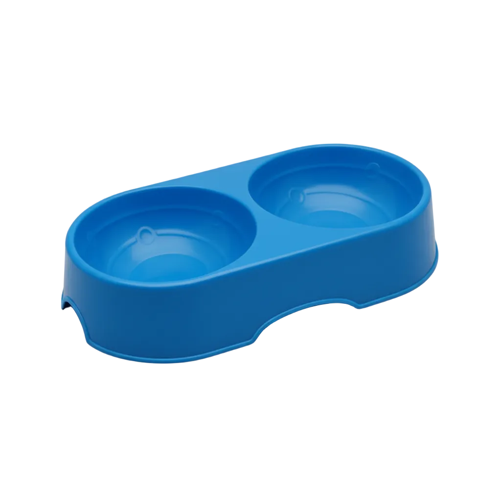 Custom Pet Name Feeding Bowl ( 25x13x5cm )( Available in 4 colors ) Sturdy Plastic Food & Water Bowl with Personalized Sticker