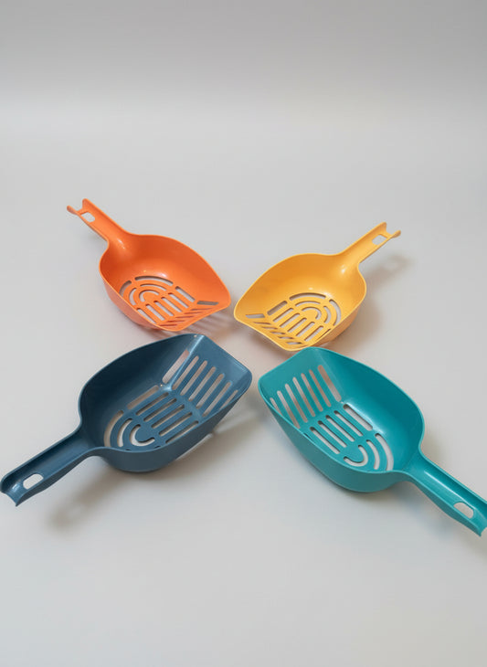 Pet Poop & Litter Scoop | Durable Plastic | 23×9 cm | 4 Colors | Custom Name Sticker