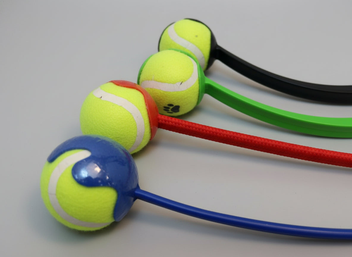 Plastic Tennis Ball Chucker Launcher | 4 Colors | Custom Pet Name Sticker
